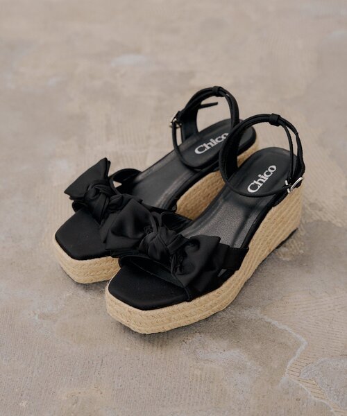 Chico(チコ)の「厚底ジュートリボンサンダル(サンダル・レディース・ベージュ/ホワイト/ブラック・LARGE/SMALL/MEDIUM)」の11枚目の写真