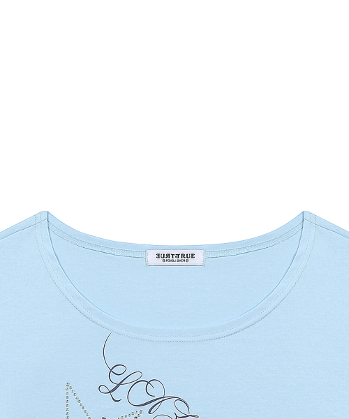 LUVISTRUE(ラヴイズトゥルー)の「SY ONE-SHOULDER HORSE TEE(BLUE)(Tシャツ/カットソー・レディース・その他・FREE)」の4枚目の写真