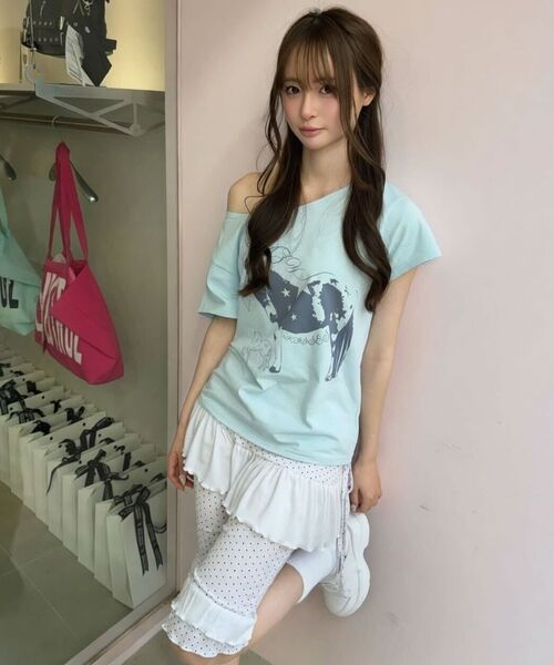 LUVISTRUE(ラヴイズトゥルー)の「SY ONE-SHOULDER HORSE TEE(BLUE)(Tシャツ/カットソー・レディース・その他・FREE)」の6枚目の写真