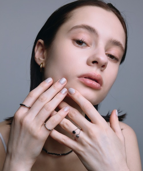 CENE（セネ）の「【CENE】セネ/オーバルチェーンリング（リング・レディース・MIX/ブラック・SMALL/MEDIUM）」の11枚目の写真