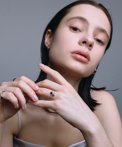 CENE（セネ）の「【CENE】セネ/オーバルチェーンリング（リング・レディース・MIX/ブラック・SMALL/MEDIUM）」の16枚目の写真