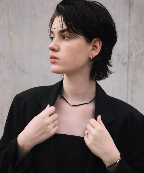 CENE（セネ）の「【CENE】セネ/オーバルチェーンリング（リング・レディース・MIX/ブラック・SMALL/MEDIUM）」の20枚目の写真