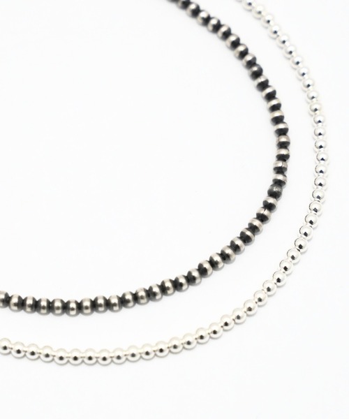 ERICKA NICOLAS BEGAY(エリッカ ニコラス ビゲイ)の「【ERICKA NICOLAS BEGAY】 NAVAJO PEARL NECKLACE / 3-40(ネックレス・メンズ・シルバー系1/シルバー系2・40cm)」の4枚目の写真