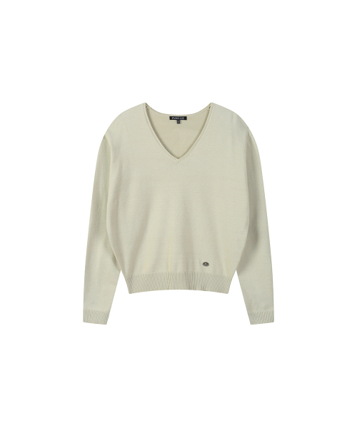 LAP（ラップ）の「ベーシックVネックニット AS1KH163（ニット/セーター・レディース・アイボリー/ミント/ライトグレー・FREE）」の6枚目の写真