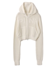 atmos pink | atmos pink Pointelle Knit Zip-up Hoodie / アトモス ピンク ポワンテル ニット ジップアップ フーディ(ニット/セーター)