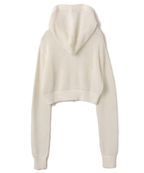 atmos pink(アトモスピンク)の「atmos pink Pointelle Knit Zip-up Hoodie / アトモス ピンク ポワンテル ニット ジップアップ フーディ(ニット/セーター・レディース・ホワイト・FREE)」の8枚目の写真