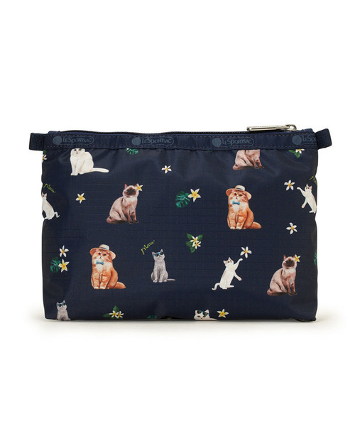 LeSportsac(レスポートサック)の「COSMETIC CLUTCH トロピカルミャオキャット(ポーチ・レディース・ブルー・FREE)」の3枚目の写真