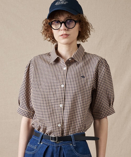 Eddie Bauer(エディーバウアー)の「ポリコットン イージー チェックシャツ(シャツ/ブラウス・レディース・オレンジ系/ベージュ系/ネイビー系・L/M/S/XL)」の3枚目の写真