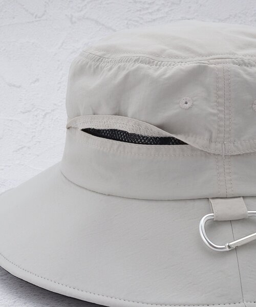 one'sterrace（ワンズテラス）の「【ひんやり/UV】タレ付きアウトドア ハット（ハット・レディース・アイボリー系8/ブラック系8・00）」の12枚目の写真