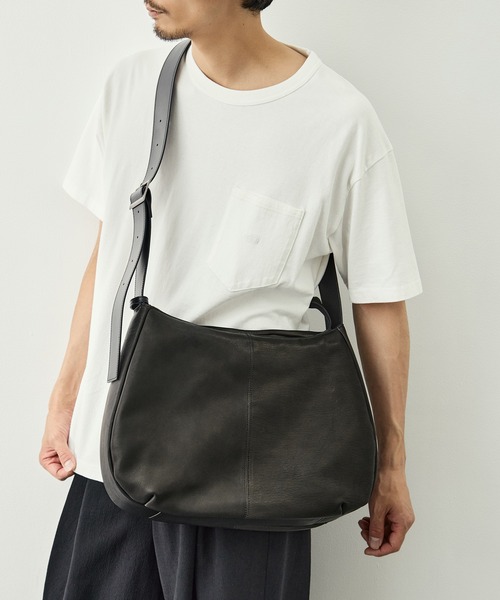 CITY TOKYO（シティトウキョウ）の「【CITY TOKYO/シティートーキョー】Himeji leather ショルダーバッグ（ショルダーバッグ・メンズ・ブラック・FREE）」の2枚目の写真