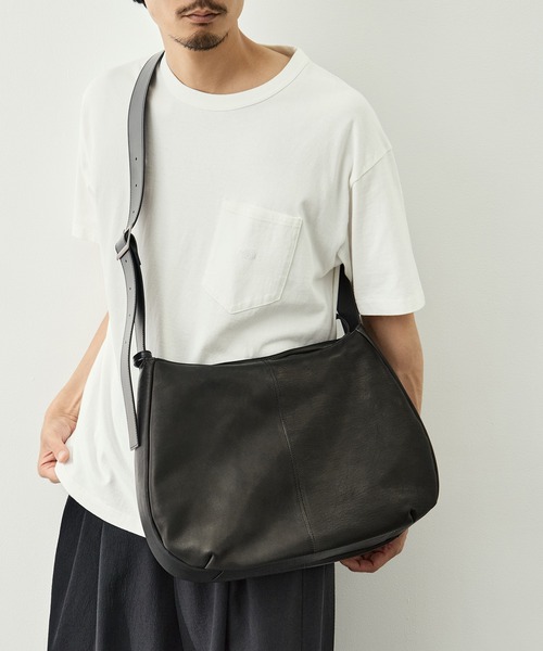 CITY TOKYO（シティトウキョウ）の「【CITY TOKYO/シティートーキョー】Himeji leather ショルダーバッグ（ショルダーバッグ・メンズ・ブラック・FREE）」の3枚目の写真