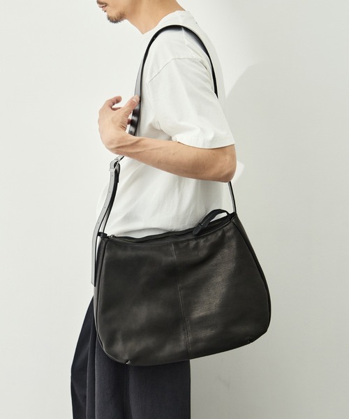 CITY TOKYO（シティトウキョウ）の「【CITY TOKYO/シティートーキョー】Himeji leather ショルダーバッグ（ショルダーバッグ・メンズ・ブラック・FREE）」の5枚目の写真