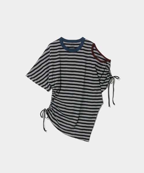 beautiful people(ビューティフルピープル)の「Miller double-neck multi color T-shirt(Tシャツ/カットソー・レディース・ブラック×ホワイト/ホワイト×ブラック/サックスブルー/レッド/ブラウン/ブラック・FREE)」の3枚目の写真