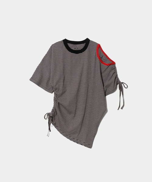 beautiful people(ビューティフルピープル)の「Miller double-neck multi color T-shirt(Tシャツ/カットソー・レディース・ブラック×ホワイト/ホワイト×ブラック/サックスブルー/レッド/ブラウン/ブラック・FREE)」の4枚目の写真
