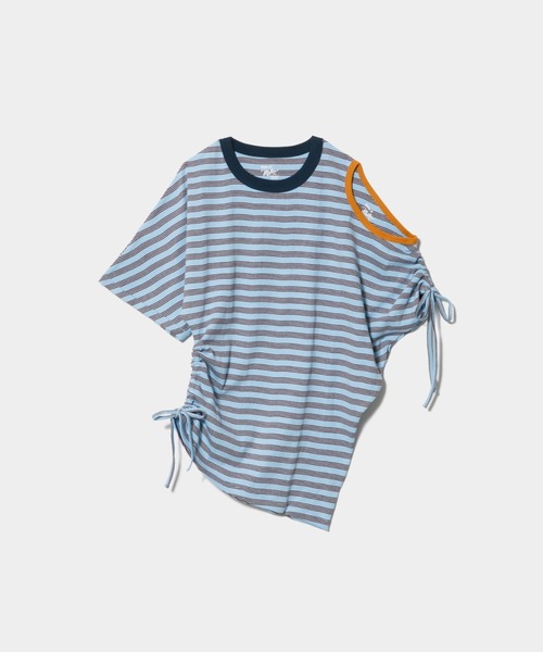 beautiful people(ビューティフルピープル)の「Miller double-neck multi color T-shirt(Tシャツ/カットソー・レディース・ブラック×ホワイト/ホワイト×ブラック/サックスブルー/レッド/ブラウン/ブラック・FREE)」の5枚目の写真