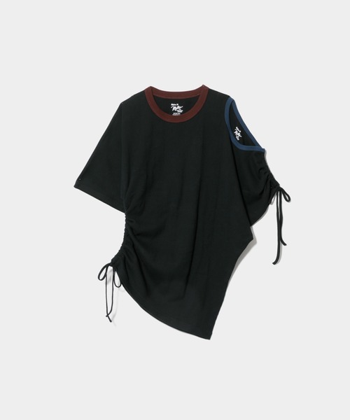 beautiful people(ビューティフルピープル)の「Miller double-neck multi color T-shirt(Tシャツ/カットソー・レディース・ブラック×ホワイト/ホワイト×ブラック/サックスブルー/レッド/ブラウン/ブラック・FREE)」の2枚目の写真