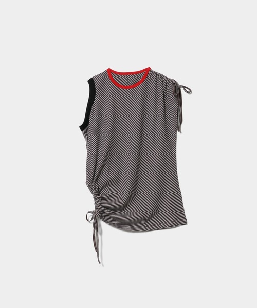 beautiful people(ビューティフルピープル)の「Miller double-neck multi color T-shirt(Tシャツ/カットソー・レディース・ブラック×ホワイト/ホワイト×ブラック/サックスブルー/レッド/ブラウン/ブラック・FREE)」の12枚目の写真