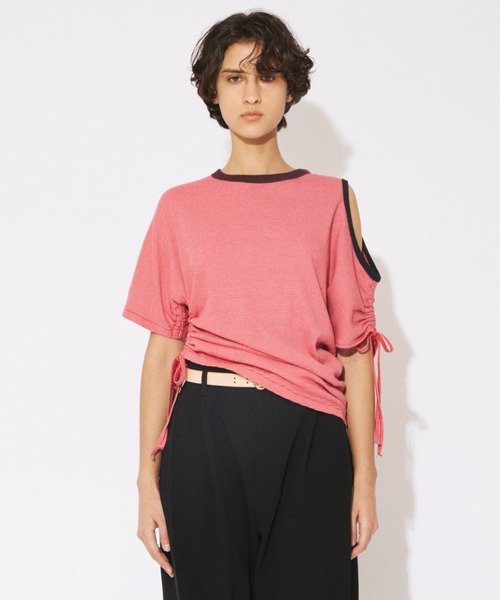 beautiful people(ビューティフルピープル)の「Miller double-neck multi color T-shirt(Tシャツ/カットソー・レディース・ブラック×ホワイト/ホワイト×ブラック/サックスブルー/レッド/ブラウン/ブラック・FREE)」の16枚目の写真