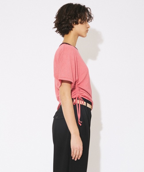 beautiful people(ビューティフルピープル)の「Miller double-neck multi color T-shirt(Tシャツ/カットソー・レディース・ブラック×ホワイト/ホワイト×ブラック/サックスブルー/レッド/ブラウン/ブラック・FREE)」の17枚目の写真