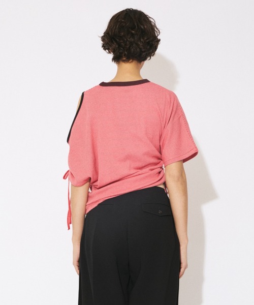 beautiful people(ビューティフルピープル)の「Miller double-neck multi color T-shirt(Tシャツ/カットソー・レディース・ブラック×ホワイト/ホワイト×ブラック/サックスブルー/レッド/ブラウン/ブラック・FREE)」の18枚目の写真