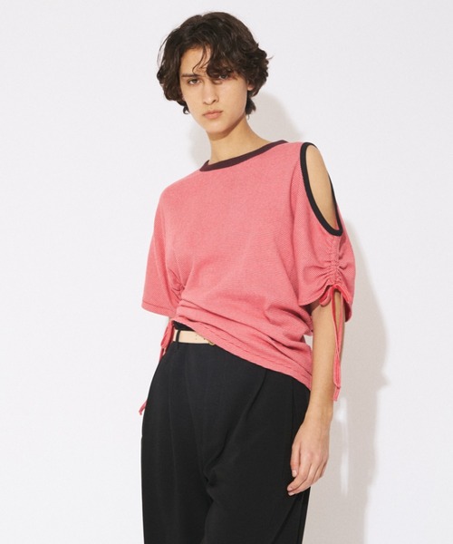 beautiful people(ビューティフルピープル)の「Miller double-neck multi color T-shirt(Tシャツ/カットソー・レディース・ブラック×ホワイト/ホワイト×ブラック/サックスブルー/レッド/ブラウン/ブラック・FREE)」の19枚目の写真