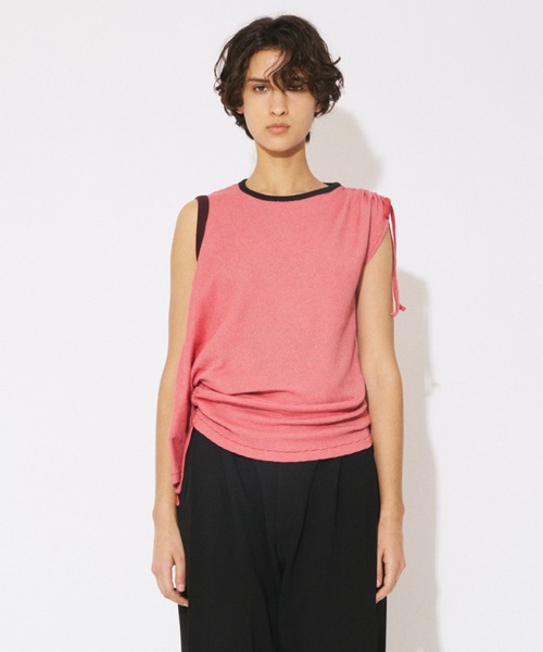 beautiful people(ビューティフルピープル)の「Miller double-neck multi color T-shirt(Tシャツ/カットソー・レディース・ブラック×ホワイト/ホワイト×ブラック/サックスブルー/レッド/ブラウン/ブラック・FREE)」の20枚目の写真