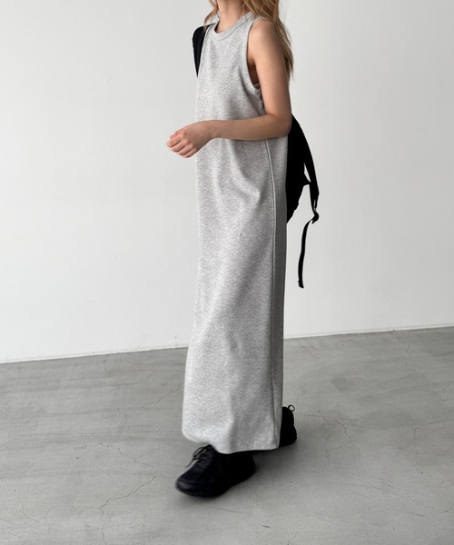 CANAL JEAN（キャナルジーン）の「bebyyou　ノースリーブロングワンピース（ワンピース・レディース・ブラック/グレー・ONE SIZE）」の6枚目の写真