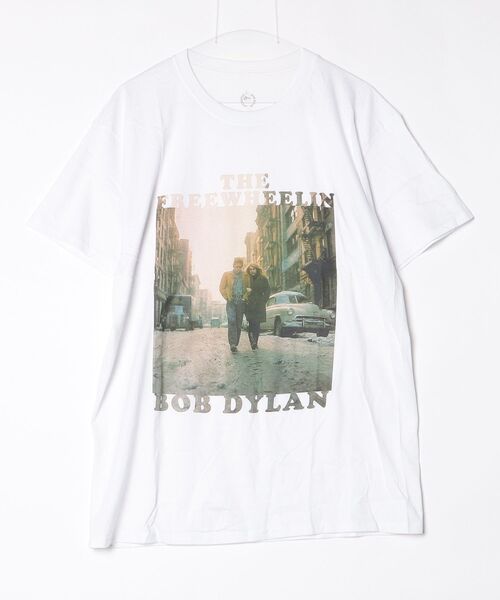MUSIC TEE(ミュージックティー)の「BOB DYLAN“THE FREEWHEELIN”(Tシャツ/カットソー・メンズ・ホワイト・X-LARGE/LARGE)」の1枚目の写真