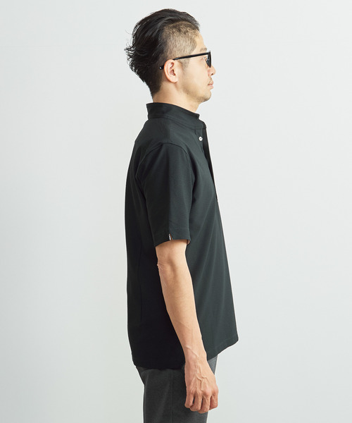 MEN'S MELROSE(メンズメルローズ)の「ドライマスターサッカーワンピースカラーポロシャツ(ポロシャツ・メンズ・ネイビー/ライトグレー/カーキ・4/5/3)」の9枚目の写真