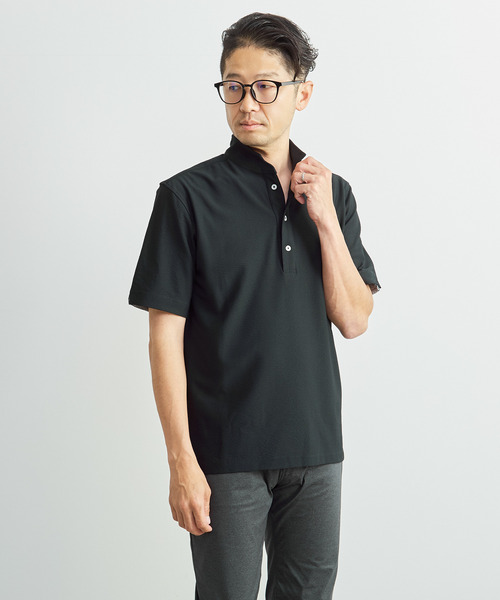 MEN'S MELROSE(メンズメルローズ)の「ドライマスターサッカーワンピースカラーポロシャツ(ポロシャツ・メンズ・ネイビー/ライトグレー/カーキ・4/5/3)」の13枚目の写真