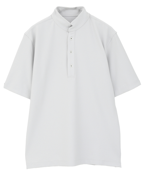 MEN'S MELROSE(メンズメルローズ)の「ドライマスターサッカーワンピースカラーポロシャツ(ポロシャツ・メンズ・ネイビー/ライトグレー/カーキ・4/5/3)」の16枚目の写真