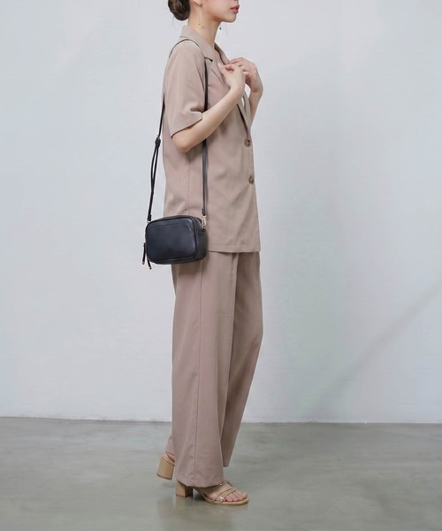 DRESS PLUS(ドレスプラス)の「襟付きジャケット ワイドパンツ セットアップ(セットアップ・レディース・ネイビー/ブラック/ピンクベージュ・M)」の22枚目の写真