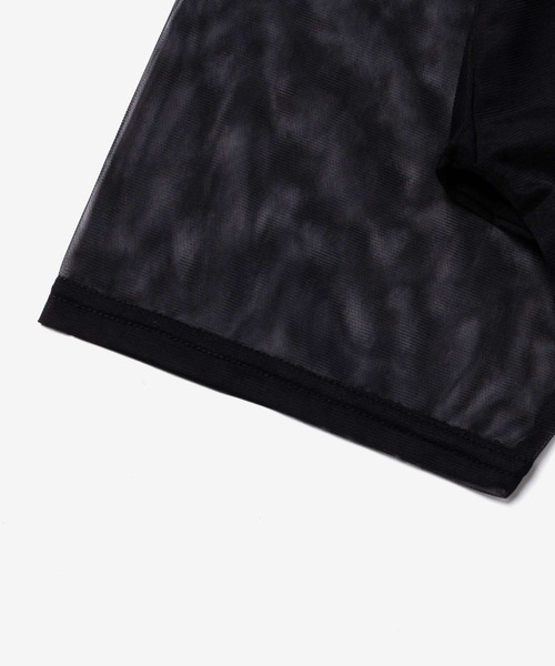 STAR&STRIPE(スターアンドストライプ)の「STAR & STRIPE / スターアンドストライプ クルーネック シアー Tシャツ / メッシュ半袖プルオーバー(Tシャツ/カットソー・レディース・ブラック・MEDIUM)」の5枚目の写真