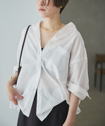 追加》RAMIE LYOCELL CROPPED シャツ（シャツ/ブラウス）｜Plage
