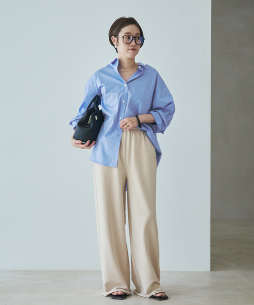 plage(プラージュ)の「《追加》boys washer シャツ 2(シャツ/ブラウス・レディース・サックスブルー/ホワイト/ネイビー/ダークブルー・FREE)」の8枚目の写真