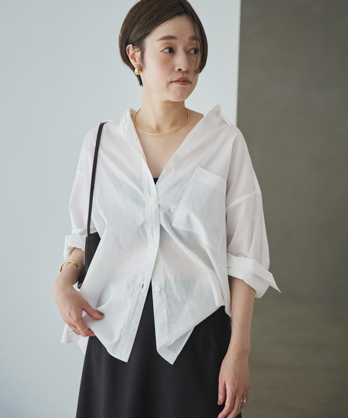 plage(プラージュ)の「《追加》boys washer シャツ 2(シャツ/ブラウス・レディース・サックスブルー/ホワイト/ネイビー/ダークブルー・FREE)」の12枚目の写真