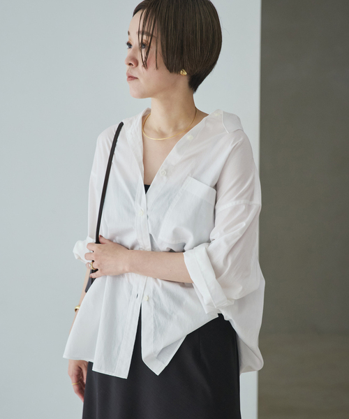 plage(プラージュ)の「《追加》boys washer シャツ 2(シャツ/ブラウス・レディース・サックスブルー/ホワイト/ネイビー/ダークブルー・FREE)」の13枚目の写真