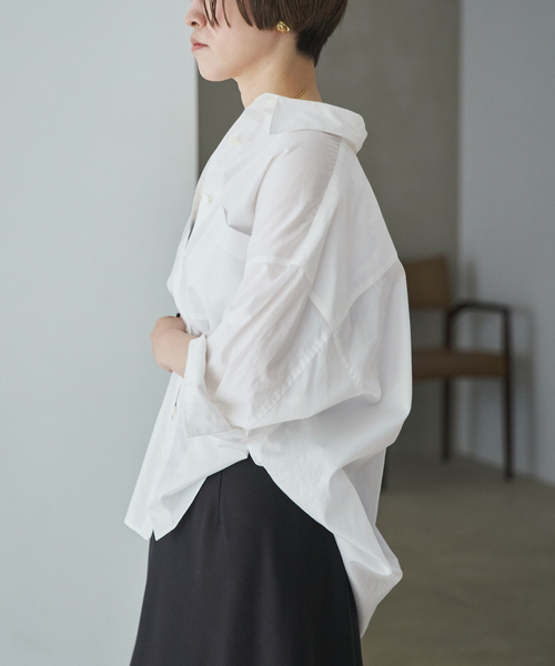 plage(プラージュ)の「《追加》boys washer シャツ 2(シャツ/ブラウス・レディース・サックスブルー/ホワイト/ネイビー/ダークブルー・FREE)」の14枚目の写真
