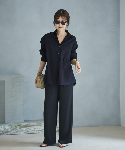 plage(プラージュ)の「《追加》boys washer シャツ 2(シャツ/ブラウス・レディース・サックスブルー/ホワイト/ネイビー/ダークブルー・FREE)」の21枚目の写真