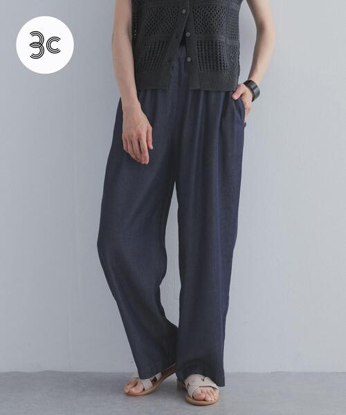 URBAN RESEARCH DOORS(アーバンリサーチドアーズ)の「リヨセルデニムイージーパンツ(デニムパンツ・レディース・ブラック/インディゴブルー・MEDIUM/LARGE)」の2枚目の写真