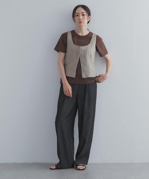 URBAN RESEARCH DOORS(アーバンリサーチドアーズ)の「リヨセルデニムイージーパンツ(デニムパンツ・レディース・ブラック/インディゴブルー・MEDIUM/LARGE)」の22枚目の写真
