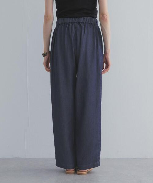 URBAN RESEARCH DOORS(アーバンリサーチドアーズ)の「リヨセルデニムイージーパンツ(デニムパンツ・レディース・ブラック/インディゴブルー・MEDIUM/LARGE)」の9枚目の写真