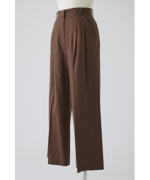 RIM.ARK（リムアーク）の「Linen mix slacks(リネンミックススラックス)（スラックス・レディース・ブラウン/ブラック/ホワイト・36/38）」の3枚目の写真