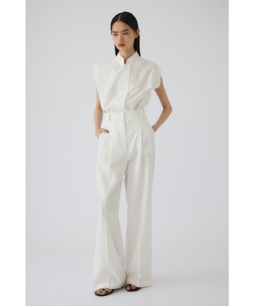 RIM.ARK（リムアーク）の「Linen mix slacks(リネンミックススラックス)（スラックス・レディース・ブラウン/ブラック/ホワイト・36/38）」の14枚目の写真