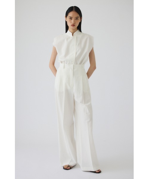 RIM.ARK（リムアーク）の「Linen mix slacks(リネンミックススラックス)（スラックス・レディース・ブラウン/ブラック/ホワイト・36/38）」の13枚目の写真