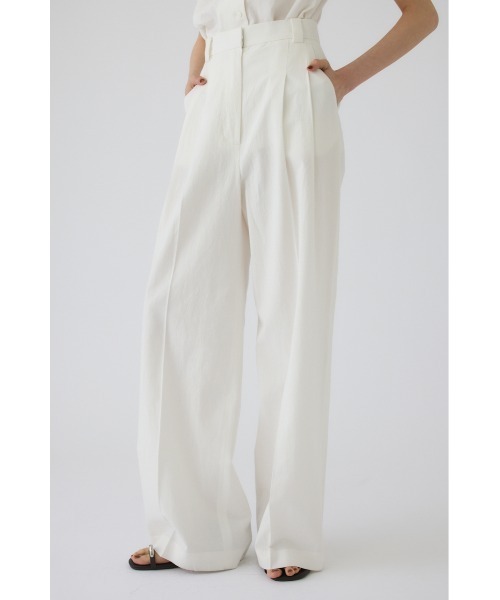 RIM.ARK（リムアーク）の「Linen mix slacks(リネンミックススラックス)（スラックス・レディース・ブラウン/ブラック/ホワイト・36/38）」の7枚目の写真