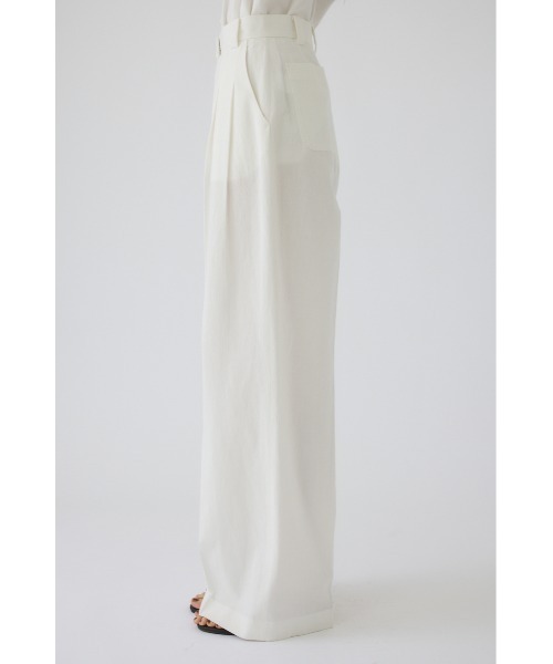 RIM.ARK（リムアーク）の「Linen mix slacks(リネンミックススラックス)（スラックス・レディース・ブラウン/ブラック/ホワイト・36/38）」の5枚目の写真