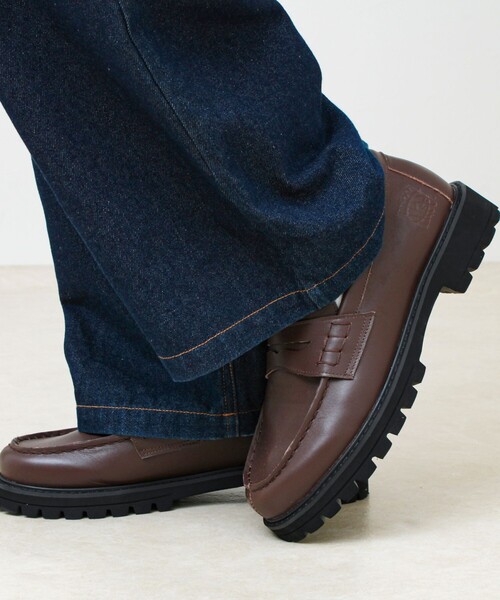 GLOSTER(グロスター)の「【GOODNESS】本革コインローファー ペニーローファー タンクソール(モカシン/デッキシューズ・メンズ・ブラック/ブラウン・42/41/40)」の4枚目の写真