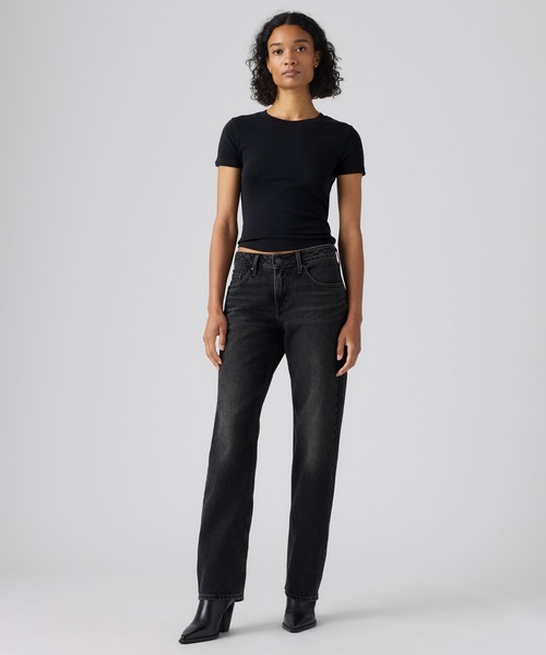 Levi's(リーバイス)の「Levi's/リーバイス LOW STRAIGHT ジーンズ(デニムパンツ・レディース・ブラック・23inch/24inch/25inch/26inch/27inch/28inch)」の2枚目の写真
