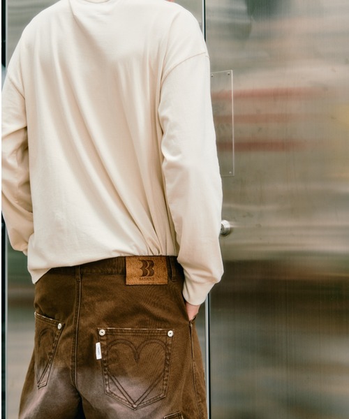 CONZ（コンズ）の「BASICKS×duck double knee curve leg shorts（デニムパンツ・メンズ・ブラック/ブラウン/グレー/ホワイト・3/2）」の6枚目の写真